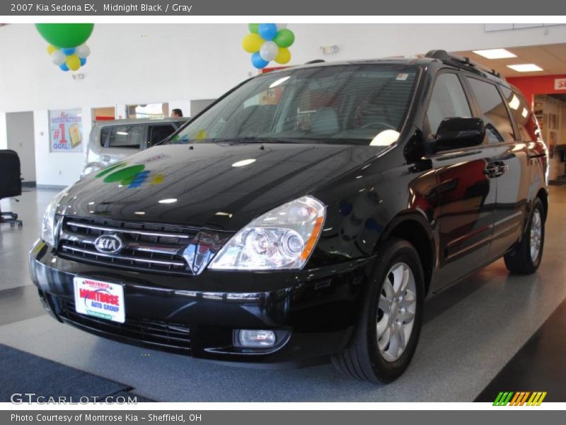 Midnight Black / Gray 2007 Kia Sedona EX