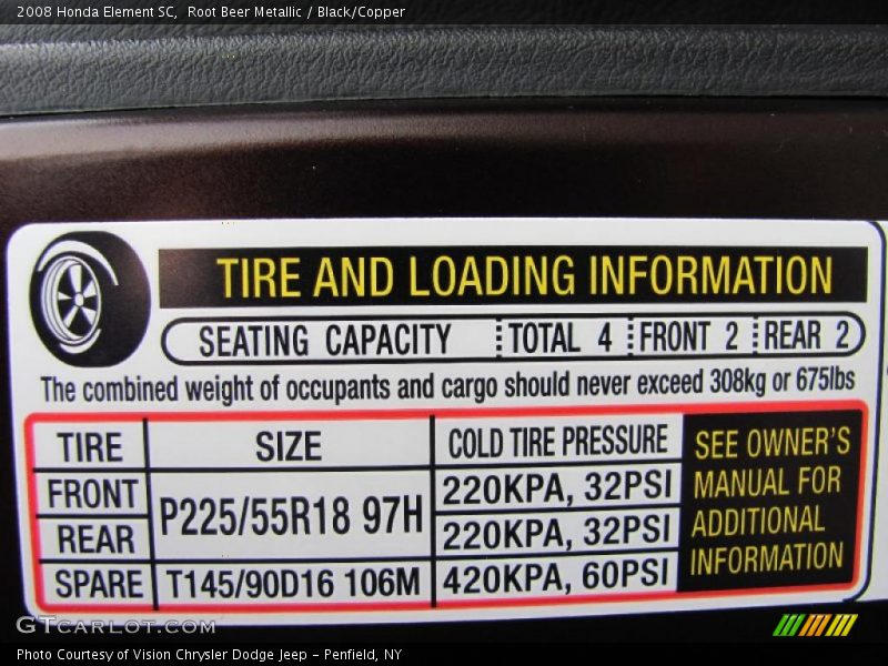 Root Beer Metallic / Black/Copper 2008 Honda Element SC