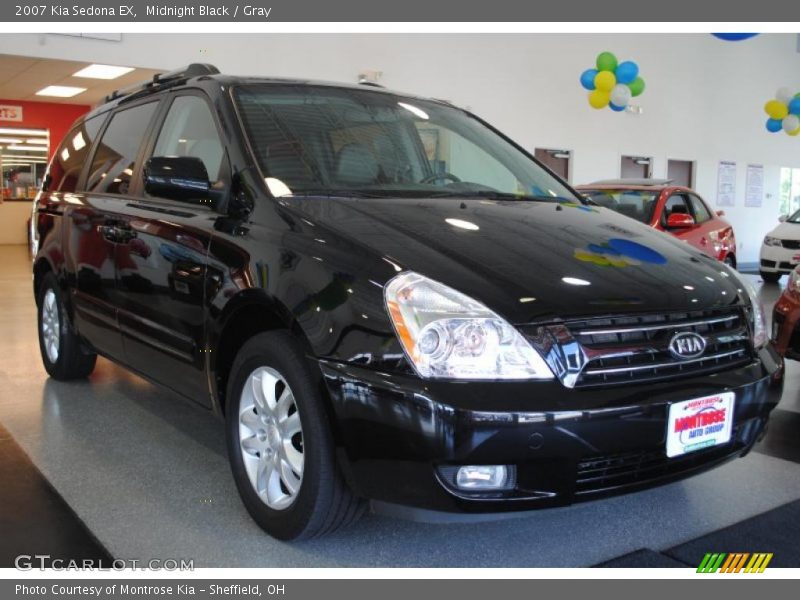 Midnight Black / Gray 2007 Kia Sedona EX