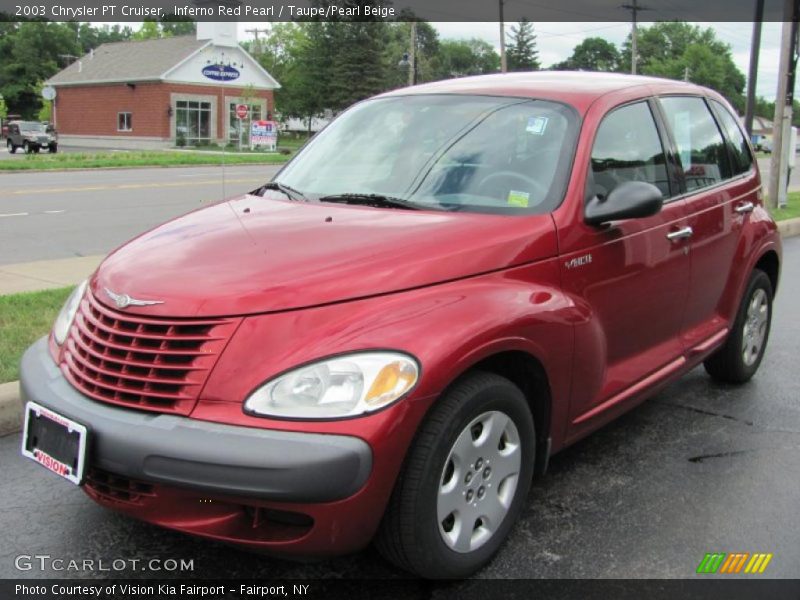 Inferno Red Pearl / Taupe/Pearl Beige 2003 Chrysler PT Cruiser