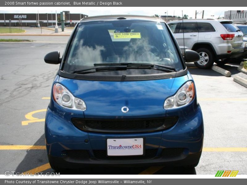 Blue Metallic / Design Black 2008 Smart fortwo passion cabriolet