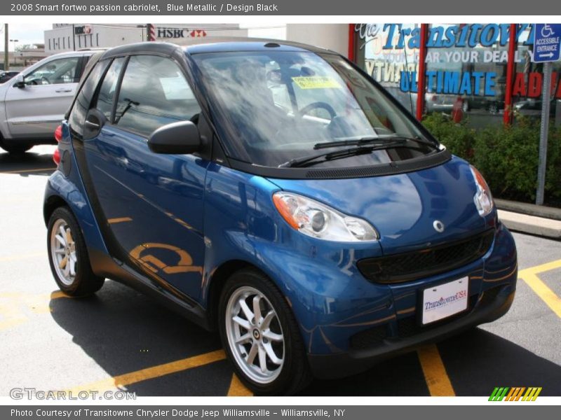 Blue Metallic / Design Black 2008 Smart fortwo passion cabriolet