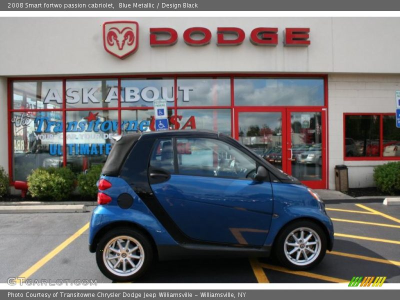 Blue Metallic / Design Black 2008 Smart fortwo passion cabriolet
