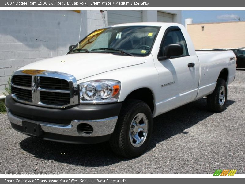 Bright White / Medium Slate Gray 2007 Dodge Ram 1500 SXT Regular Cab 4x4