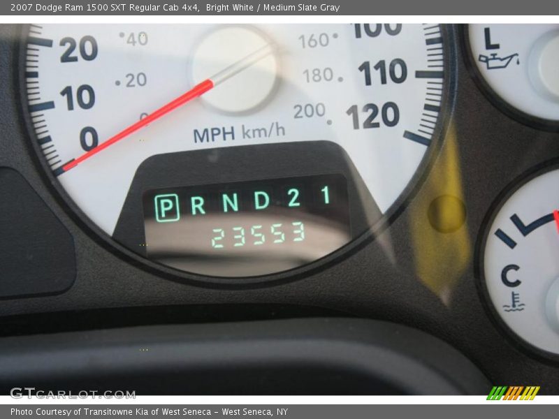 Bright White / Medium Slate Gray 2007 Dodge Ram 1500 SXT Regular Cab 4x4