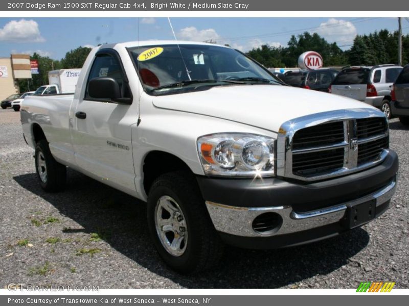 Bright White / Medium Slate Gray 2007 Dodge Ram 1500 SXT Regular Cab 4x4