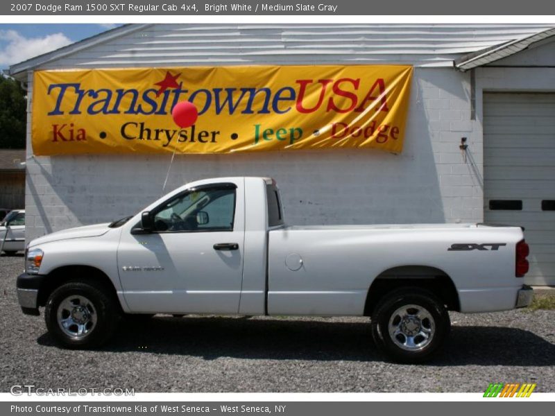 Bright White / Medium Slate Gray 2007 Dodge Ram 1500 SXT Regular Cab 4x4
