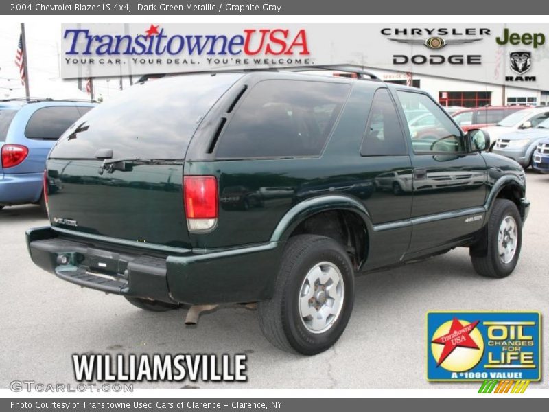 Dark Green Metallic / Graphite Gray 2004 Chevrolet Blazer LS 4x4