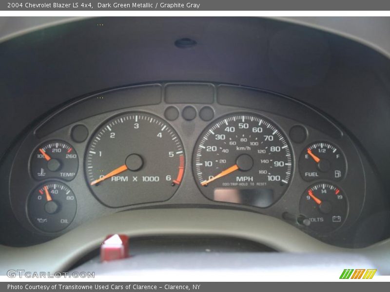 Dark Green Metallic / Graphite Gray 2004 Chevrolet Blazer LS 4x4