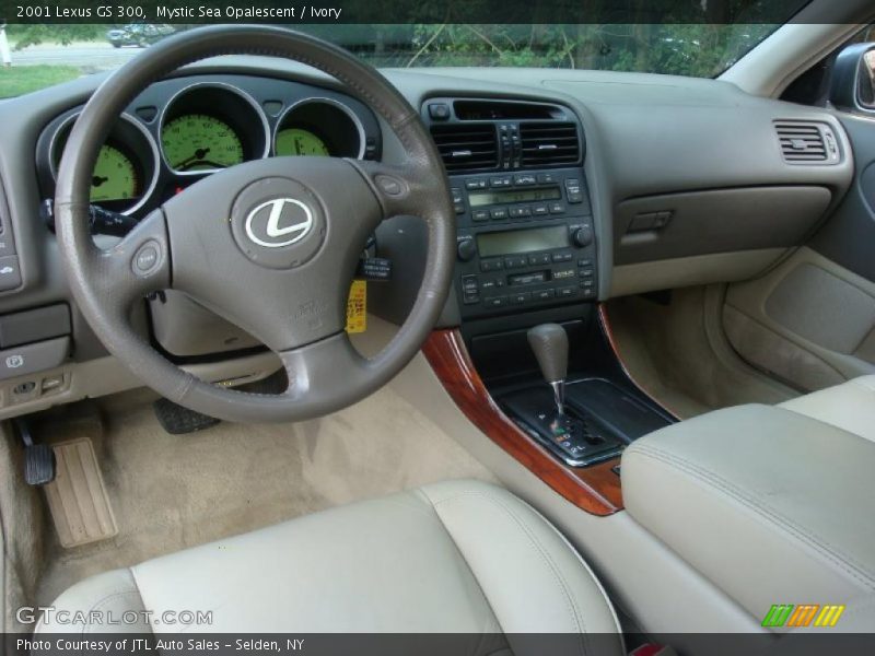 Mystic Sea Opalescent / Ivory 2001 Lexus GS 300