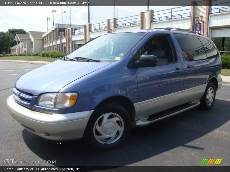 Denim Blue Pearl / Gray 1999 Toyota Sienna XLE