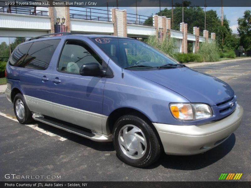 Denim Blue Pearl / Gray 1999 Toyota Sienna XLE