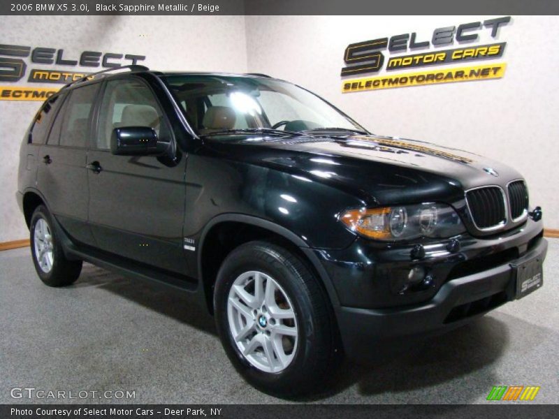 Black Sapphire Metallic / Beige 2006 BMW X5 3.0i
