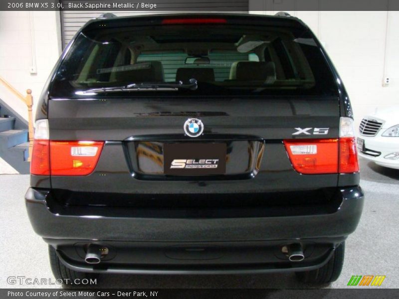 Black Sapphire Metallic / Beige 2006 BMW X5 3.0i