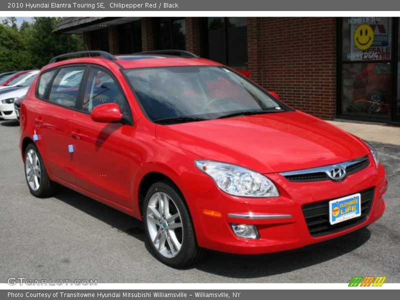 Chilipepper Red / Black 2010 Hyundai Elantra Touring SE