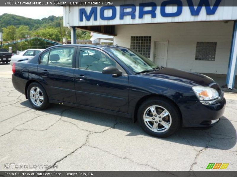 Dark Blue Metallic / Gray 2005 Chevrolet Malibu LT V6 Sedan