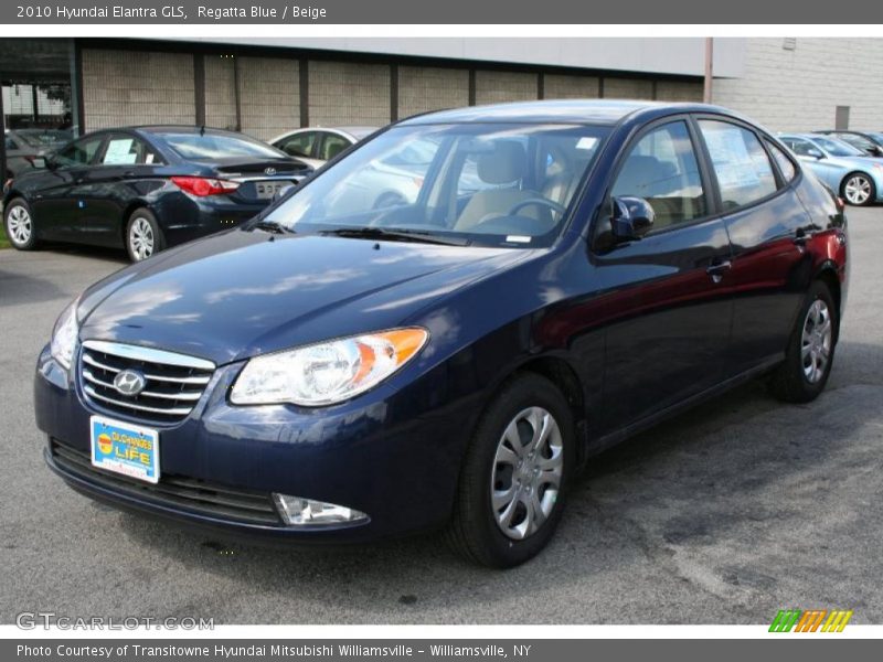 Regatta Blue / Beige 2010 Hyundai Elantra GLS