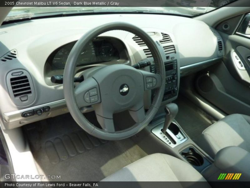Dark Blue Metallic / Gray 2005 Chevrolet Malibu LT V6 Sedan
