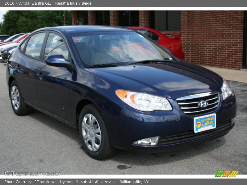 Regatta Blue / Beige 2010 Hyundai Elantra GLS