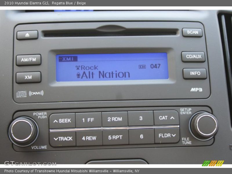 Regatta Blue / Beige 2010 Hyundai Elantra GLS