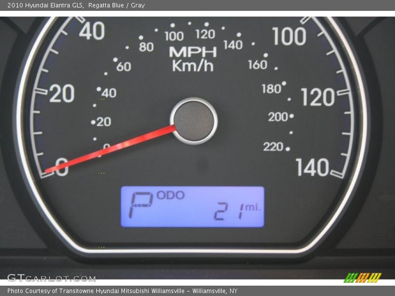 Regatta Blue / Gray 2010 Hyundai Elantra GLS