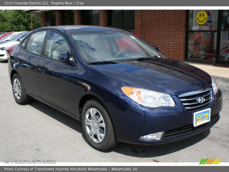 Regatta Blue / Gray 2010 Hyundai Elantra GLS
