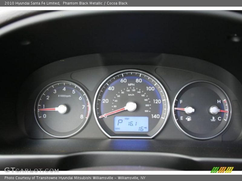 Phantom Black Metallic / Cocoa Black 2010 Hyundai Santa Fe Limited