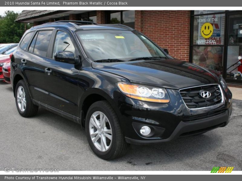 Phantom Black Metallic / Cocoa Black 2010 Hyundai Santa Fe Limited