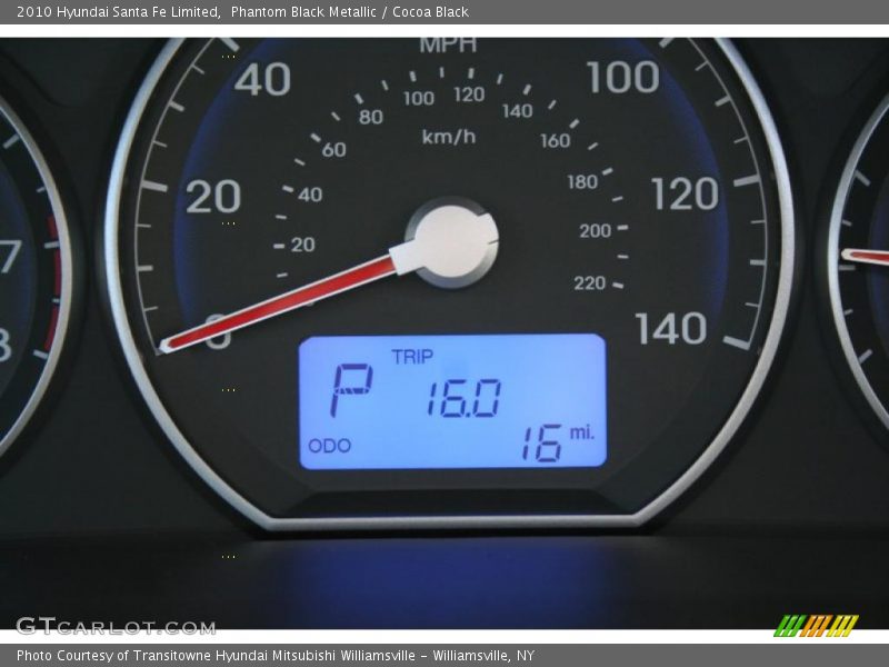 Phantom Black Metallic / Cocoa Black 2010 Hyundai Santa Fe Limited