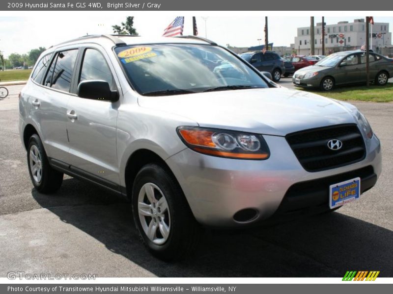 Bright Silver / Gray 2009 Hyundai Santa Fe GLS 4WD
