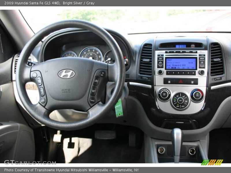 Bright Silver / Gray 2009 Hyundai Santa Fe GLS 4WD