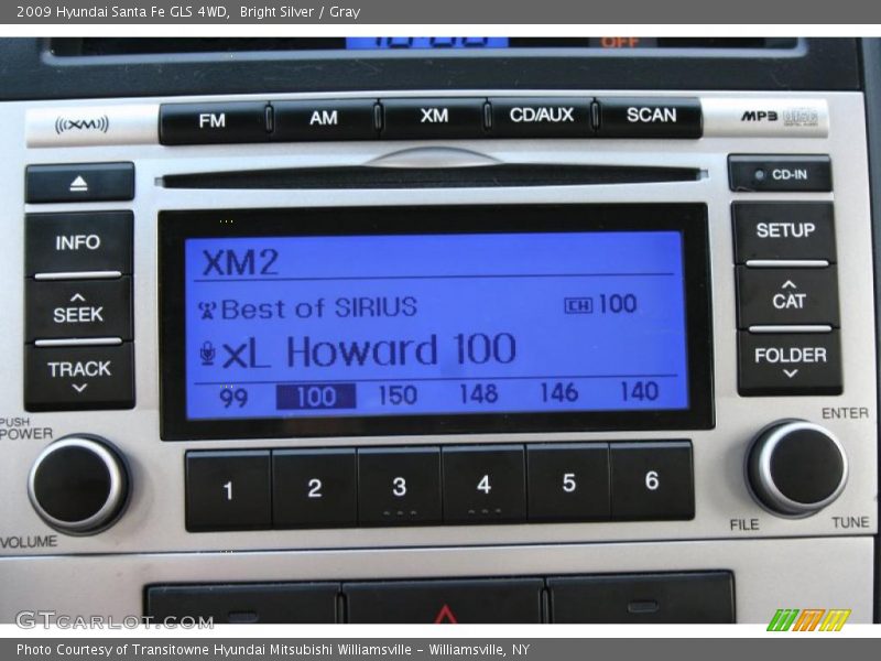 Bright Silver / Gray 2009 Hyundai Santa Fe GLS 4WD