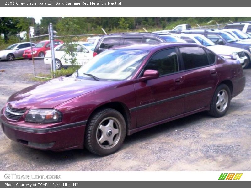 Dark Carmine Red Metallic / Neutral 2002 Chevrolet Impala LS