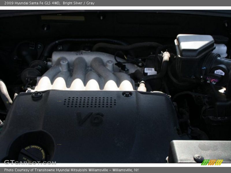 Bright Silver / Gray 2009 Hyundai Santa Fe GLS 4WD