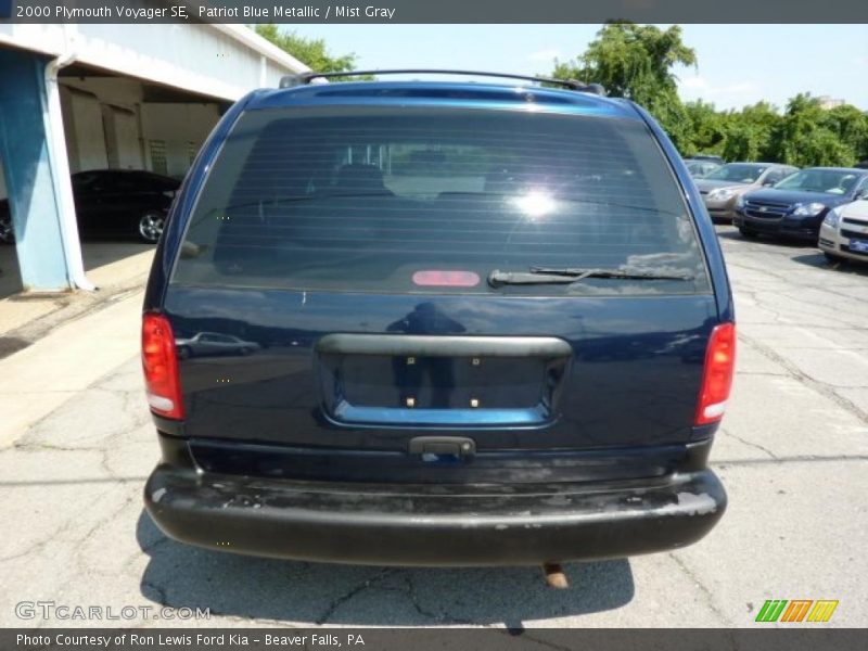 Patriot Blue Metallic / Mist Gray 2000 Plymouth Voyager SE