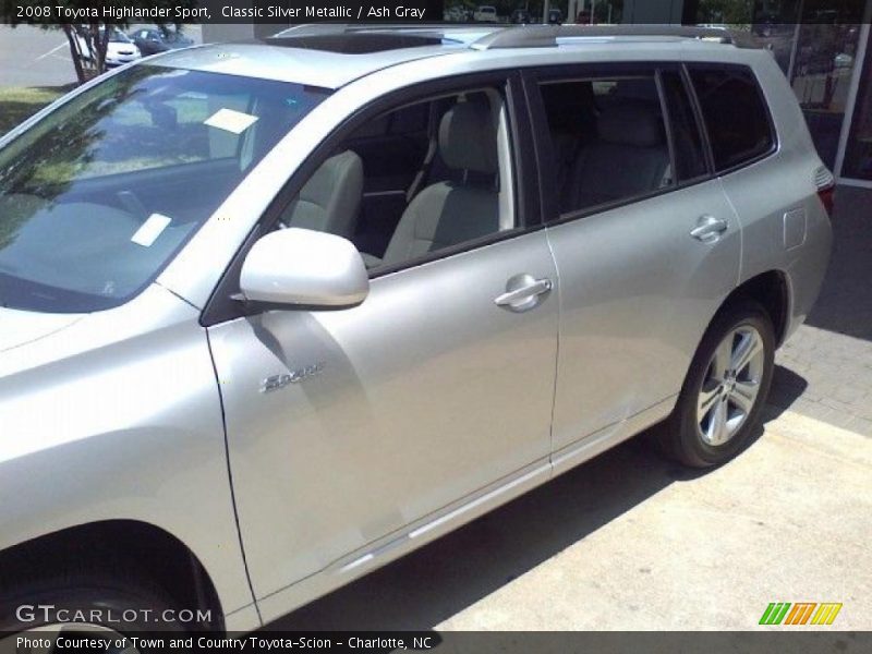Classic Silver Metallic / Ash Gray 2008 Toyota Highlander Sport