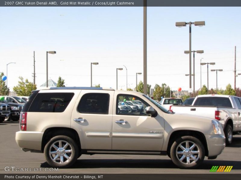Gold Mist Metallic / Cocoa/Light Cashmere 2007 GMC Yukon Denali AWD
