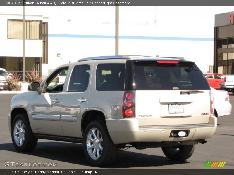 Gold Mist Metallic / Cocoa/Light Cashmere 2007 GMC Yukon Denali AWD