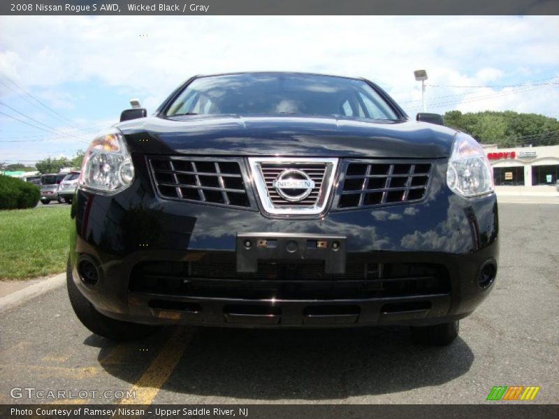 Wicked Black / Gray 2008 Nissan Rogue S AWD