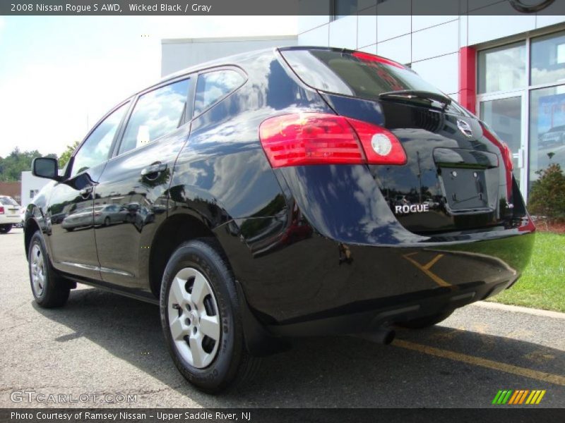 Wicked Black / Gray 2008 Nissan Rogue S AWD
