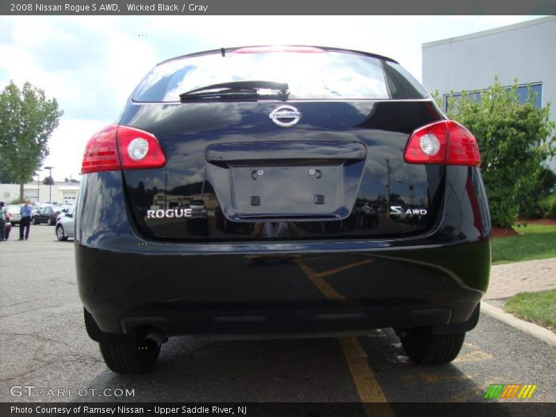 Wicked Black / Gray 2008 Nissan Rogue S AWD