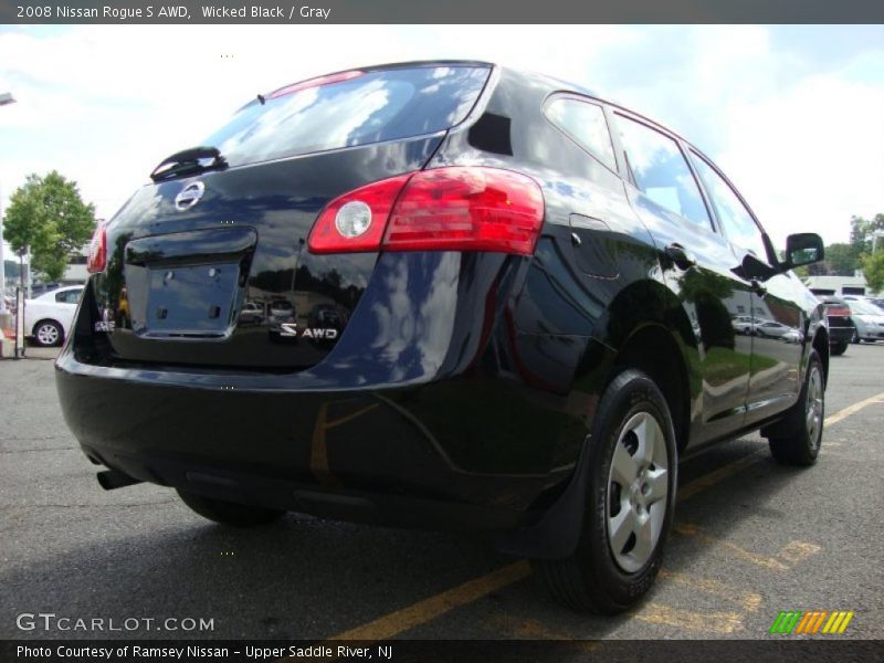 Wicked Black / Gray 2008 Nissan Rogue S AWD