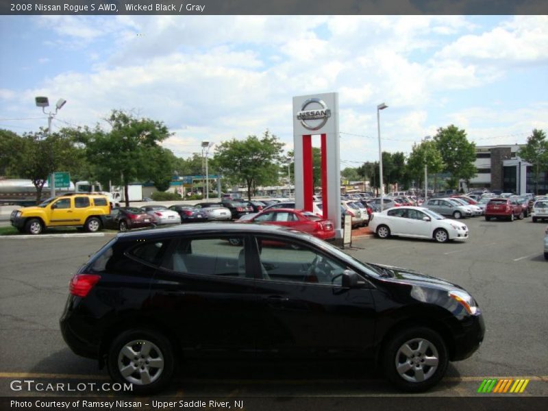 Wicked Black / Gray 2008 Nissan Rogue S AWD