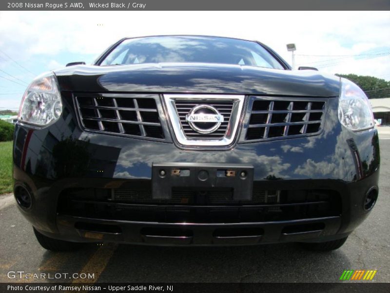 Wicked Black / Gray 2008 Nissan Rogue S AWD