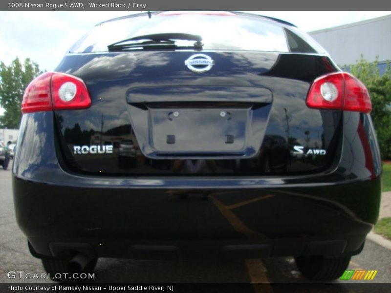 Wicked Black / Gray 2008 Nissan Rogue S AWD