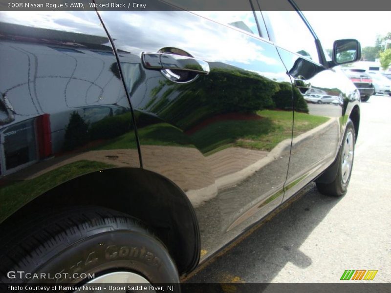 Wicked Black / Gray 2008 Nissan Rogue S AWD