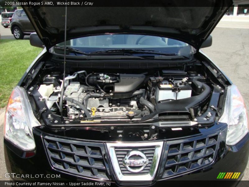 Wicked Black / Gray 2008 Nissan Rogue S AWD