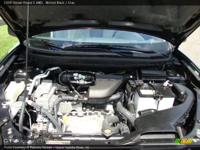 Wicked Black / Gray 2008 Nissan Rogue S AWD
