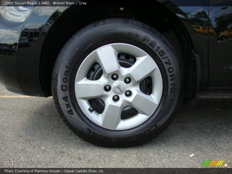 Wicked Black / Gray 2008 Nissan Rogue S AWD