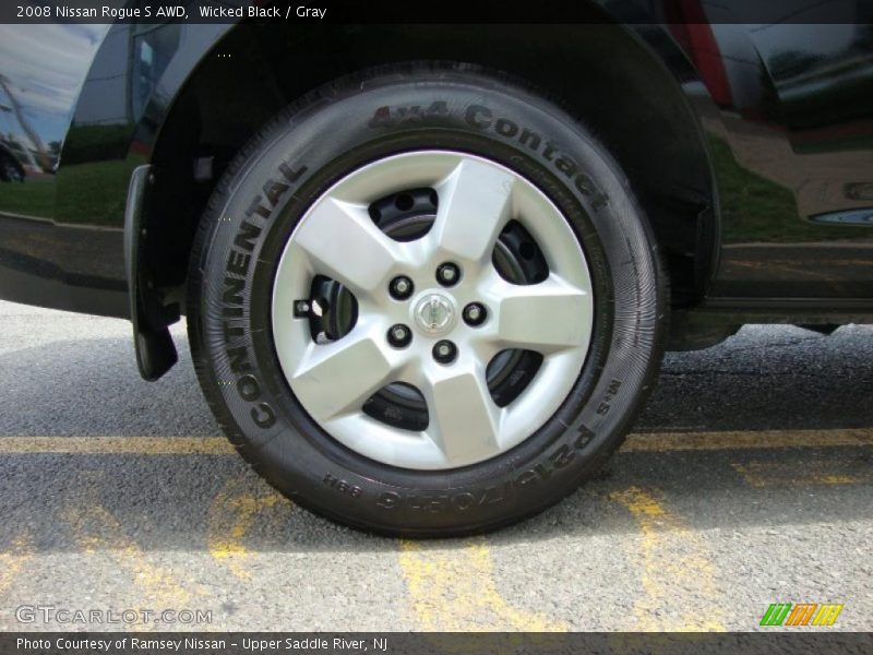 Wicked Black / Gray 2008 Nissan Rogue S AWD